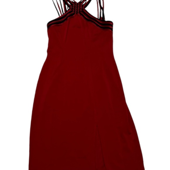 TADASHI SHOJI black with red halter dress!!! - Picture 3 of 6